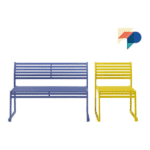 Stapelbare bank met rugleuning