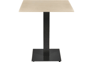 Tafel enkel kolom poot blad beuken vierkant