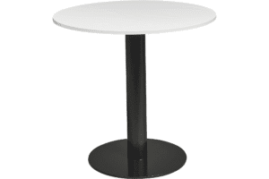 Tafel kolompoot enkel blad rond wit 1800